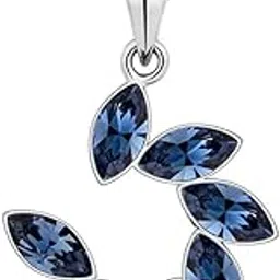 shining diva fashion Latest Stylish Silver Plated Blue Crystal Chain Pendant Necklace Gifts for Women and Girls (14617np)-picture-21