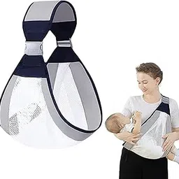 Safe-O-Kid® Baby Sling Carrier – BPA Free, Adjustable Soft Cotton Baby Wrap for Newborns & Infants, Comfortable - Grey-image-69
