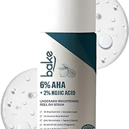 BAKE BrightErase™ Underarm Brightening Roll On Serum with 6% AHA Complex, 2% Kojic Acid, 3% Niacinamide | Reduces Pigmentation, Dark Spots, Odour & Sweat | Brightening & Exfoliating Serum for Dark Underarms | With Niacinamide & Licorice Root | No Fragrance - 50ml-picture-40