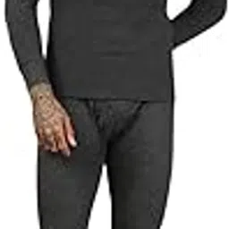 lux cozi HEATEK Men's V Neck Full Sleeve Skin Friendly Winter Wear Thermal Top and Bottom Set | Thermal Set for Men | Style 555-picture-54