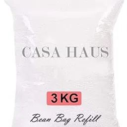 Casa Haus Premium Virgin Grade Thermocol Balls Refill for Pillows, Sofa, Bean Bags, Soft Toys & Beans for Bean Bag Refill 3 Kg (White)-picture-54