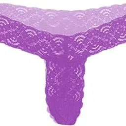 Womens Microfibre Floral Lace Low Rise G String Thong Panty for Women/Girls-image-5