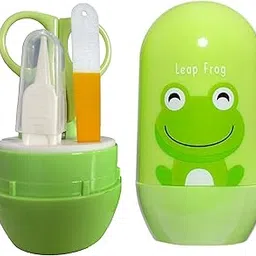 Dagcros Leap Frog Baby Grooming Kit – 4-in-1 Newborn Care Set with Scissors, Nail Clipper, File & Tweezers – Compact Travel Case for Infant & Toddler Hygiene (Green)-image-51