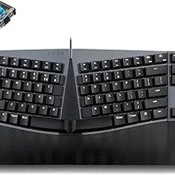 Perixx PERIBOARD-335BL Wired Ergonomic Mechanical Compact Keyboard - Low-Profile Blue Clicky Switches - Programmable Feature with Macro Keys - Compatible with Windows and Mac OS X - US English-image-20