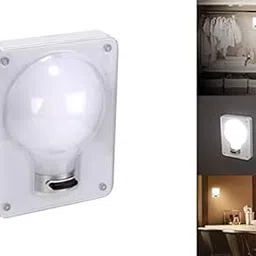 RIGJAK 3W Wall Mounted led Cordless Cob Bulb Night Work and Bulb Shape Led Switch Emergency Light Battery Operated Led Switch Light, (White, 1-pcs)-picture-54