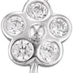 Sterling Silver Flower Crystal Stones Floral Design Pendant for GIrl, Women-image-82