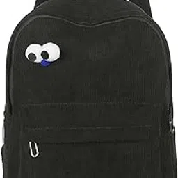 Corduroy Backpack Shoulder Bag Cute Small Backpack for Women Men Work Hiking Black|Clothing, Shoes & Accessories | Womens Handbags & Bags-image-19