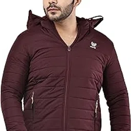 Wolver Quilted Puffer Jacket with Hood, Full Zip Winter Jacket, Regular Fit,-picture-31