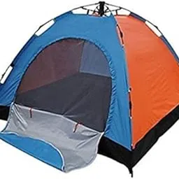 IRIS 6 Person Automatic Hydraulic Family Tents, Waterproof Backpacking Tents for Outdoor Sports Camping Hiking Ultralight with Zippered Door and Carrying Bag (250 X 250 X 150 cm) (Blue+Orange)-picture-61