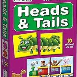 Creative's Heads & Tails | Educational Game | Matching Puzzles | Early Learner Matching Game | Fun with Educational Game | Matching Skills | Problem Solving | Matching Puzzles for 2 & Up Kids-image-4