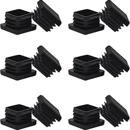 WZB 12 Pack Black Plastic Square Tube End Caps, 1x1 Inch Square Tubing Plugs, Anti-Slip Rubber Grip, Fence Post Pipe Cap Covers-image-72