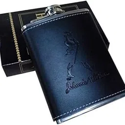 Stainless Steel and Stitched Leather Hip Flask 8 oz (230 Ml), Wine Whiskey Vodka Alcohol Drinks Pocket Bottle for Men Women-image-32