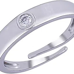 the marketvilla Pure 925 Silver Rings for Men - Adjustable Finger Ring for Men, Sterling Silver Ring for Boys, Chandi ki Anguthi Stylish Band-picture-37