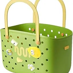 velura Beach Tote Bag Washable Multipurpose Waterproof Travel Bag Summer Top Handle green|1 Beach Hole (include ch)|Women's Handbags & Bags| Womens Handbags & Bags|Clothing, Shoes & Accessories image 1