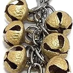 Brass Bell Indian Ghunghroo Peetal Joint Handmade Keychain (Gold)-picture-43