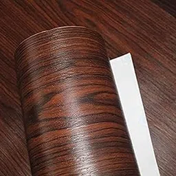 Elton Cherry Brown Teak Wood Grain Textured Self Adhesive Decorative Vinyl Shelf Liner Decorative Wrinkled Vinyl Sheet_2x10 feet-picture-10