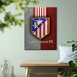 Livin'luxe Atletico Madrid FC Canvas Wall Art | Official Football Club Crest Poster for Game Room, Office & Bedroom | Red Grey Textured Decor | Gift for Atletico Madrid Fans (18 x 24 Inch) CVD-507-picture-51