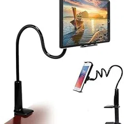 LionDeck Bedside Lazy Mobile Phone Holder | 70cm Adjustable Spiral Arm Stand with 360° Rotating Clip Clamp | Flexible Mobile & Tablet Mount for Bed, Desk & Table | Hands-Free Viewing Stand-picture-10