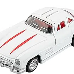 Shinsei Classics S Series - Vintage White Classic Car | Pull-Back Toy with Falcon Wing Doors | Collectible Model-picture-53