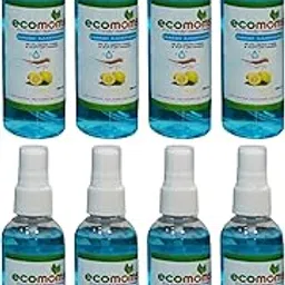 Ecomoms Hand Sanitizer 100ml 99.99% Effective Against Germs -75% Alcohol | Skin Friendly and Safe for Kids | Instant Germ-Free Protection (100ml, Pack of 8)-image-4