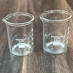 DT Science House Borosilicate Glass Beaker, with Graduation marks and spout, 25 ml pack of 2-picture-15
