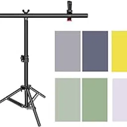 Store2508 Solid Colour Flat Lay Photography Backdrops 4 Sheets / 8 Colours with Stand Set (Colour Set 03)-picture-59