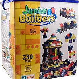 Tots & Toys Junior Builders Building Blocks Set-3, Building Blocks for Kids, Block Game for Kids - 230 Pieces-image-13