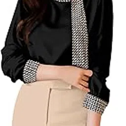 gg style Women Western Printed Cuff Collar Tops image 1