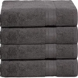 Ambra Linens 500 GSM Highly Absorbent Towels Set, 100% Cotton, Soft and Plush, All Seasons Use, Large, Everyday Use, Durable (4 Pcs Hand Towel Set, Solid Grey)-image-15