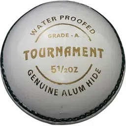 White Tournament Leather Cricket Ball, 40 Overs, 5 1/2 OZ, Hand‑Stitched Professional Match Ball-picture-66