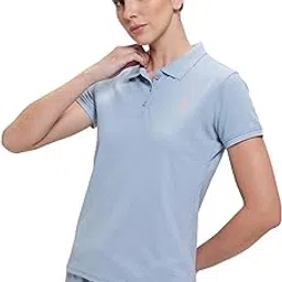 TECHNOSPORT Women's Slim Fit Polo T-Shirt - (WTW131_PRNT)-picture-13