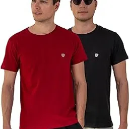 lux cozi Men's Cotton Solid Regular Fit T-Shirt-picture-23