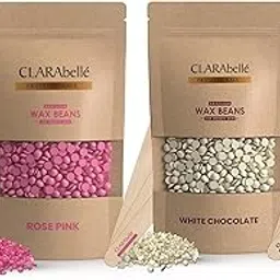 CLARABELLE PROFESSIONALS Unisex Adult Hair Removal Brazilian Hard Wax Beans For Face, Eyebrow, Back, Chest, Bikini Areas, Legs, Arms and Beards (50 GM, Rose Pink + White Chocolate)-image-73