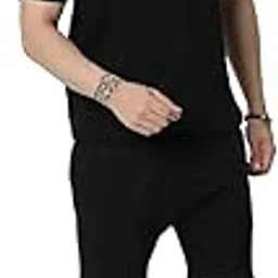 Men's Solid Cotton Round Neck Travel Stylish Casual Sleepwear & Launge Wear Nightdress, Regular Fit T-Shirt and shorts (M_P_H_128__)-image-39