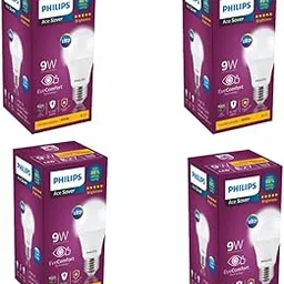 PHILIPS 9W e27 LED Lamp, Pack of 4 (Ace Saver) image 1