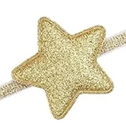 SYGA Baby Girl's Glittery Star Headband Soft & Stretchable Fabric Hairband for Infants, Toddlers Little Princesses (0-3 Years Golden)-picture-13