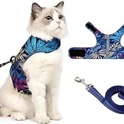 KUTKUT Cat Harness and Leash Set for Walking - Soft Mesh Adjustable Vest With Reflective Strap, Comfort Fit for Pet Kitten Puppy (Size: M, Chest: 28cm - 32cm)-picture-13