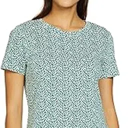 amazon brand - symbol Women's Color Block Cotton Stretch Half Sleeve Round Neck Regular Fit T-Shirt-picture-48