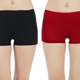 Pack of 2 Pure Cotton Seamless Plain Solid Boyshort Panties for Women Underwear Briefs Low-Waist Boyshorts Stylish Undergarments | Boy Shorts for Girls-image-37