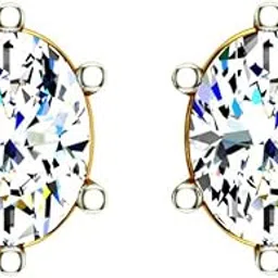 dishis 18KT Yellow/White/Rose Gold and Stud Earrings for Women-picture-43