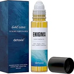Detoxie | Enigma - Luxury Parfum Oil (Attar) | Alcohol Free | Long Lasting | Oud, Sugar, Vanilla, Amber, Tonka Bean & Rose | Unisex | 8 ml Rollon-picture-24