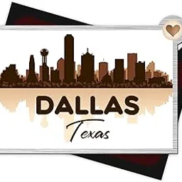 Dallas Famous City Silver ABS Fridge Magnet | 2x3 Inches, 1.5mm Thick Quality Finish | Gift for New Home and Office - Pack of 1-picture-20