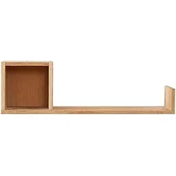 RuPS Wooden Wall Shelf Floating Solid Wood Storage for Living Room, Bedroom, Kitchen, or Office Modern Minimalist Design | Natural | 60 x 15 x 18 CM-picture-16