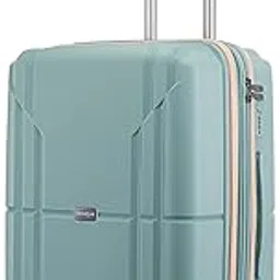 provogue Lumina Hard-Sided PP 65 Cm Check-in Medium Size Luggage Suitcase | Expandeble Space with 8 Wheels Trolley Bags for Travel | Combination Lock | 5 Year Warranty (Turquoise Blue)-picture-18