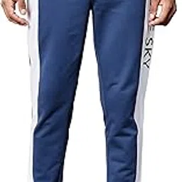 Men's Typography Print Cotton Blend Joggers-image-14