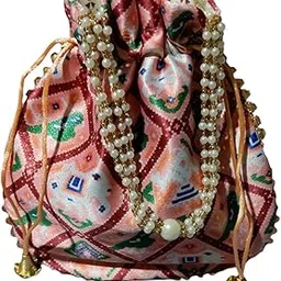 Neevi Ventures Designer Potli Bag with Hand Bag Women – Handcrafted Elegance for Weddings & Festive Occasions - Pack of 3-picture-38