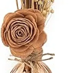 Favori Brand -Autumn Ember Dried Flower Arrangement in Fluted Glass vase, Size 7x7x28cm/2.75x2.75x11 inches, Natural Dried Flower, Eco-Friendly, Ideal for Home,Office and Table Decoration.-picture-29