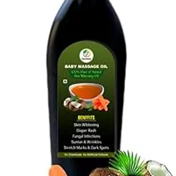 Aachees Baby Massage Oil with Carrot and Coconut | Skin Whitening Oil for all ages | Just two ingredients | No Chemicals,No Artificial Colours, Pack of 1-200ml-picture-27