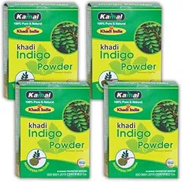 KAMAL HERBAL Khadi Indigo Powder – By KHYATI NATURALS | 100% Natural & Chemical-Free Hair Color | Ayurvedic Herbal Dye for Healthy, Lustrous Hair (BLACK, Pack of 4)-picture-31