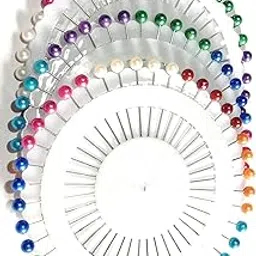 ikis Mixed Color Multipurpose Pearl Head Sewing Pins for Tailor, Dressmaking, Patchwork, Wedding, Florist, Decorating, Art and Craft - Pack of 120-image-3